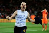 Iniesta scoring the World Cup winner